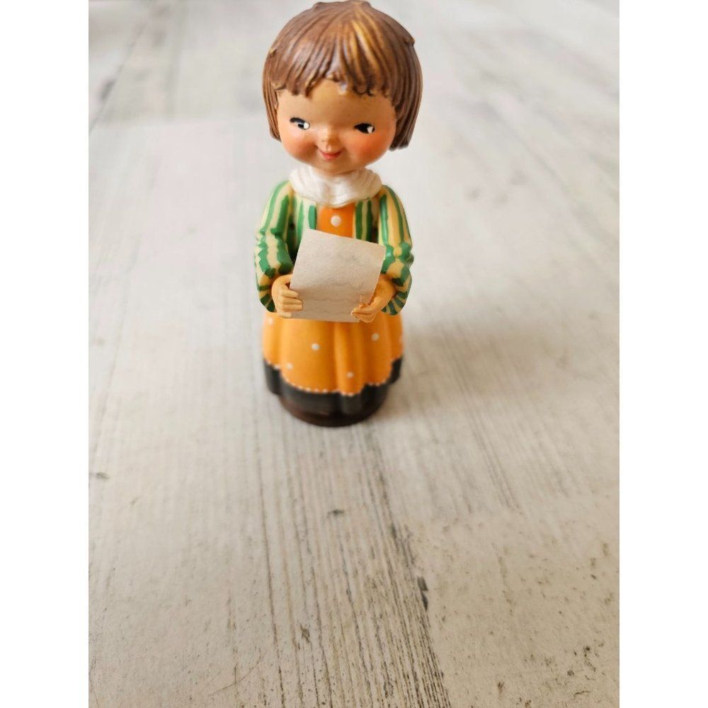 Anri choir chorus singer band polka Dot dress girl figurine statue Italian Italy